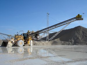 industrial conveyor systems for sand gravel aggregate